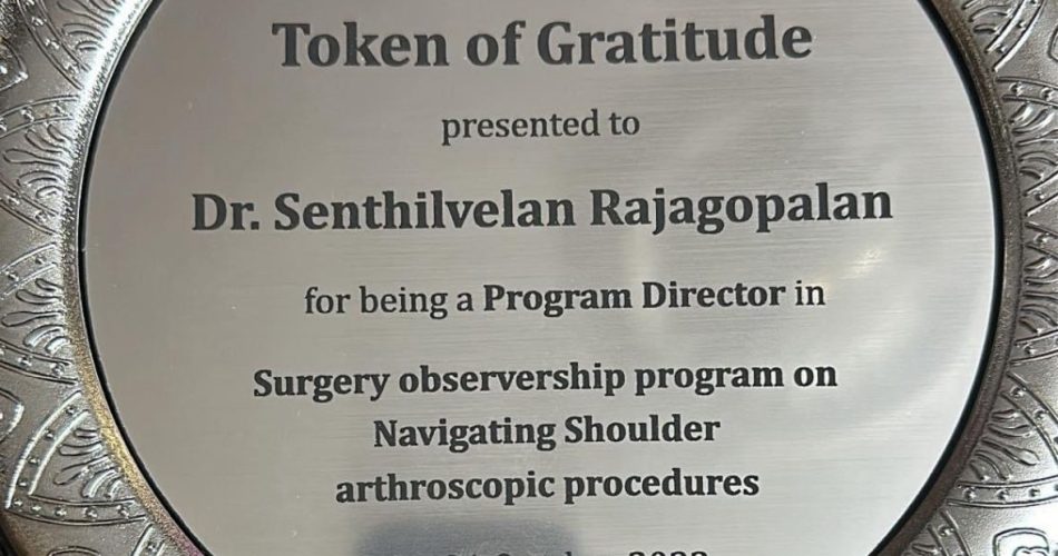 Hosting Visiting Fellows at MIOT Shoulder & Elbow Department Chennai